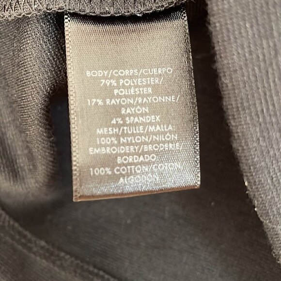 🖤 Ann Taylor Black long puff sleeve embroidered lace blouse - XXSP/00P - Picture 6 of 7